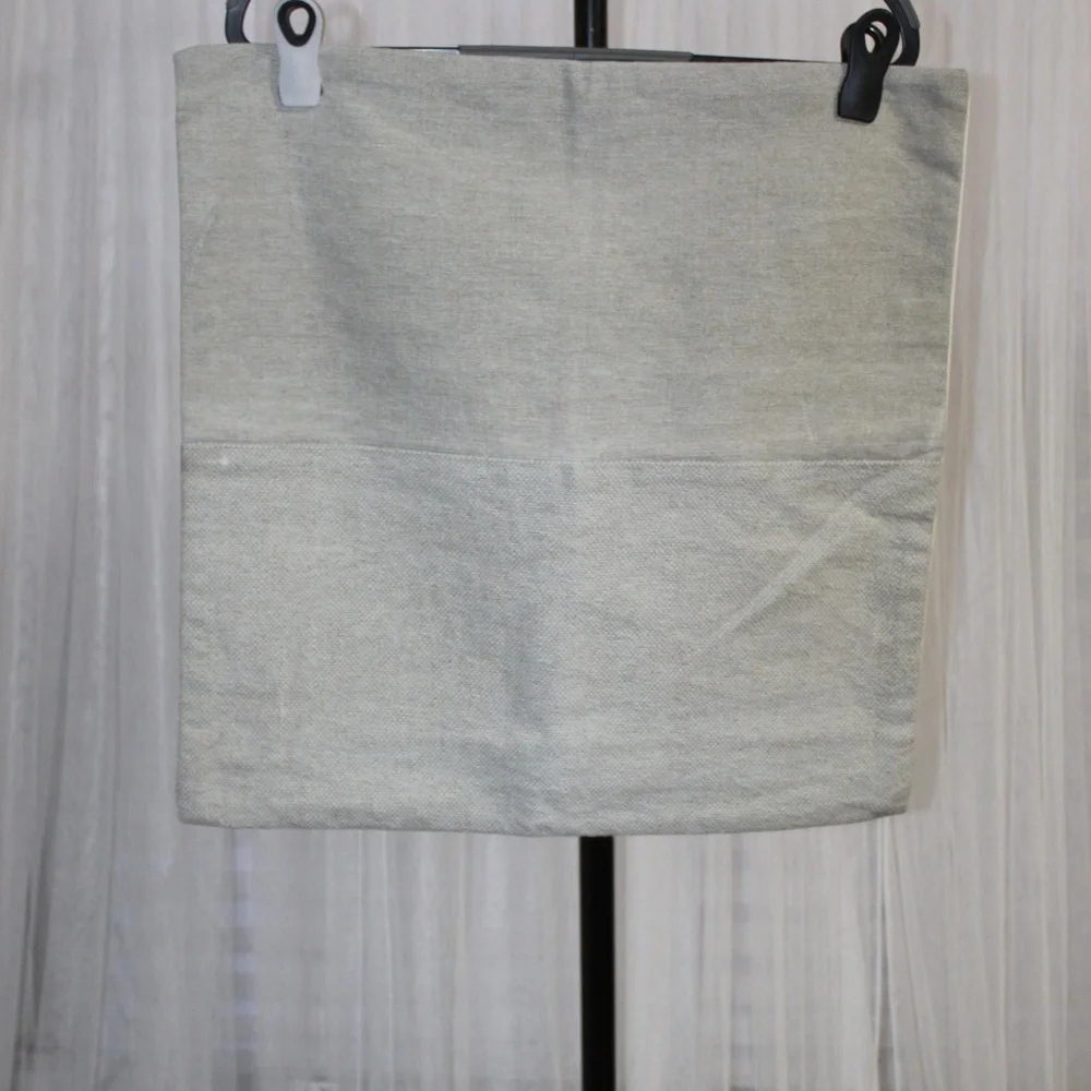 West Elm Textured Linen-Blend Pillow Cover – Light Gray